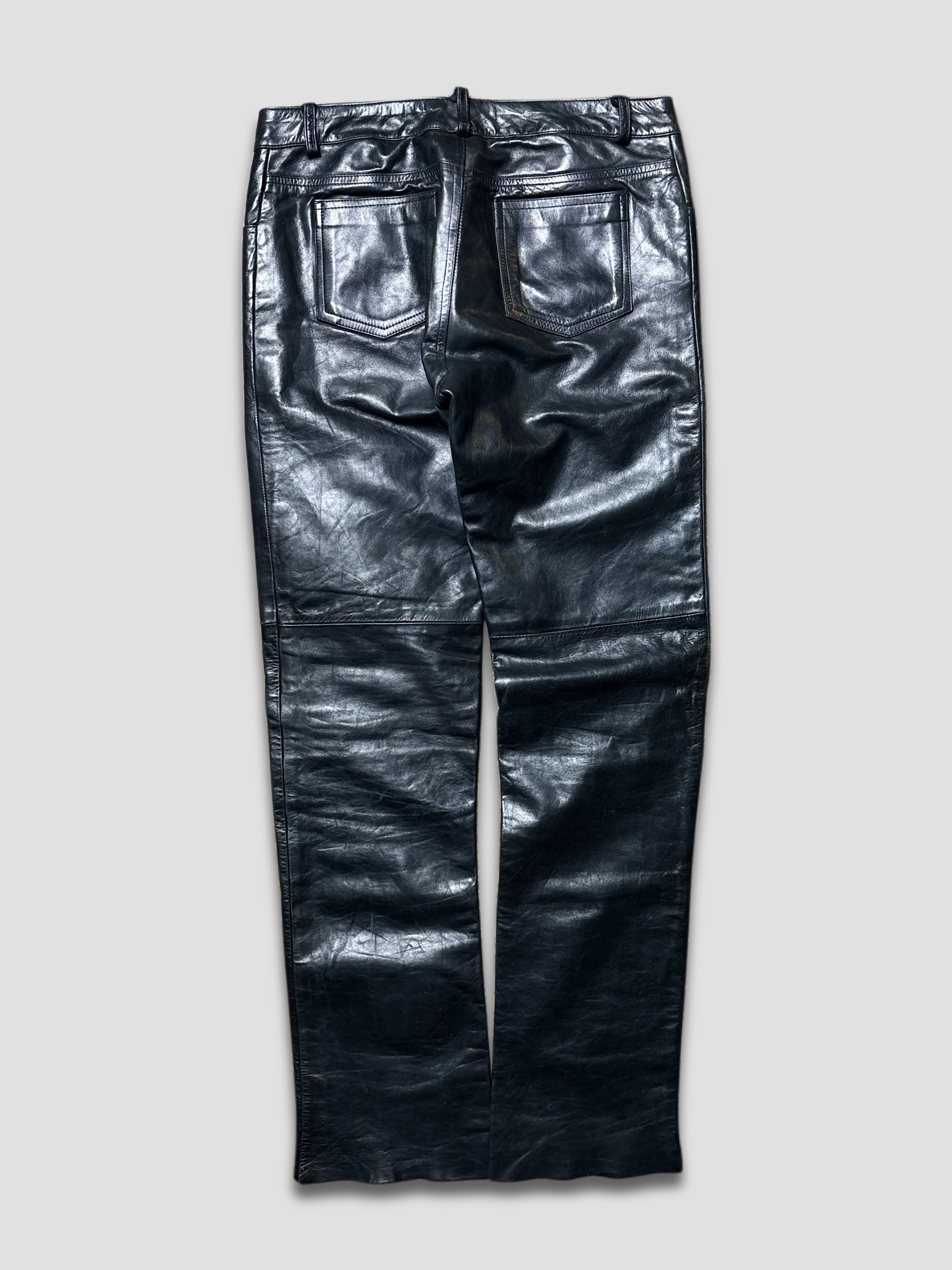 1980’s Black Genuine Leather Pants