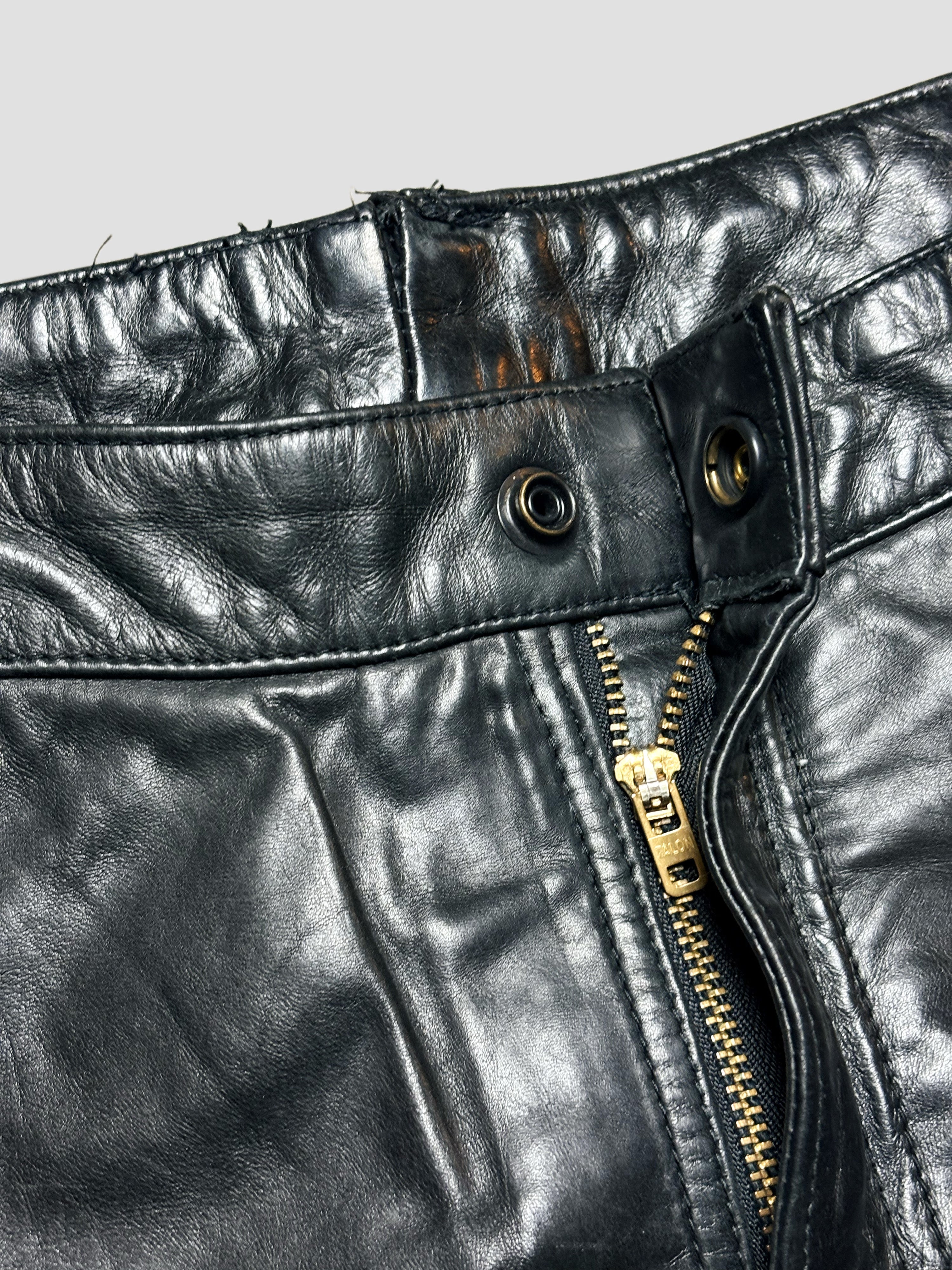 1980’s Black Genuine Leather Pants