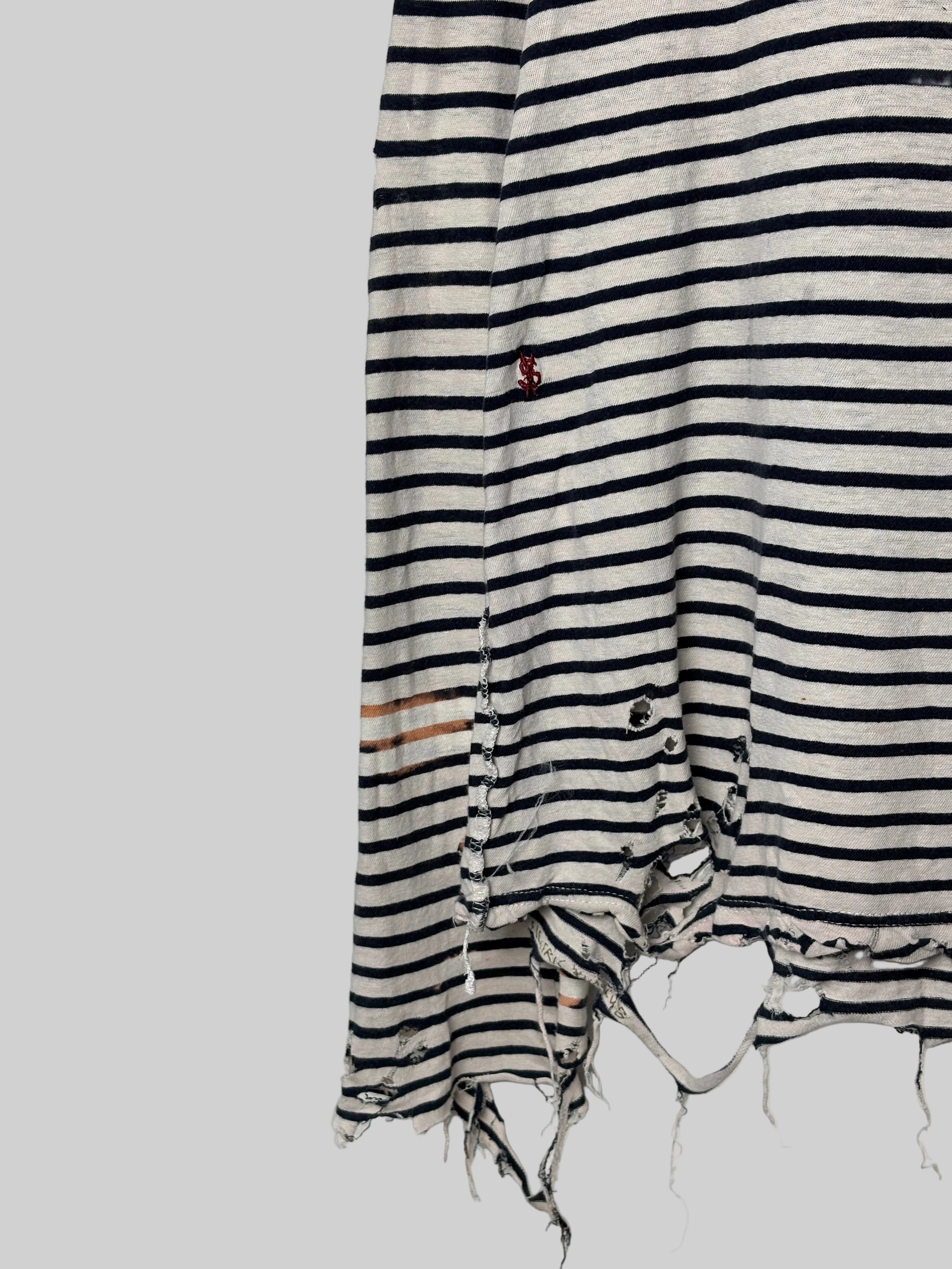 ‘KSUBI’ Striped Distressed LongSleeve T-Shirt