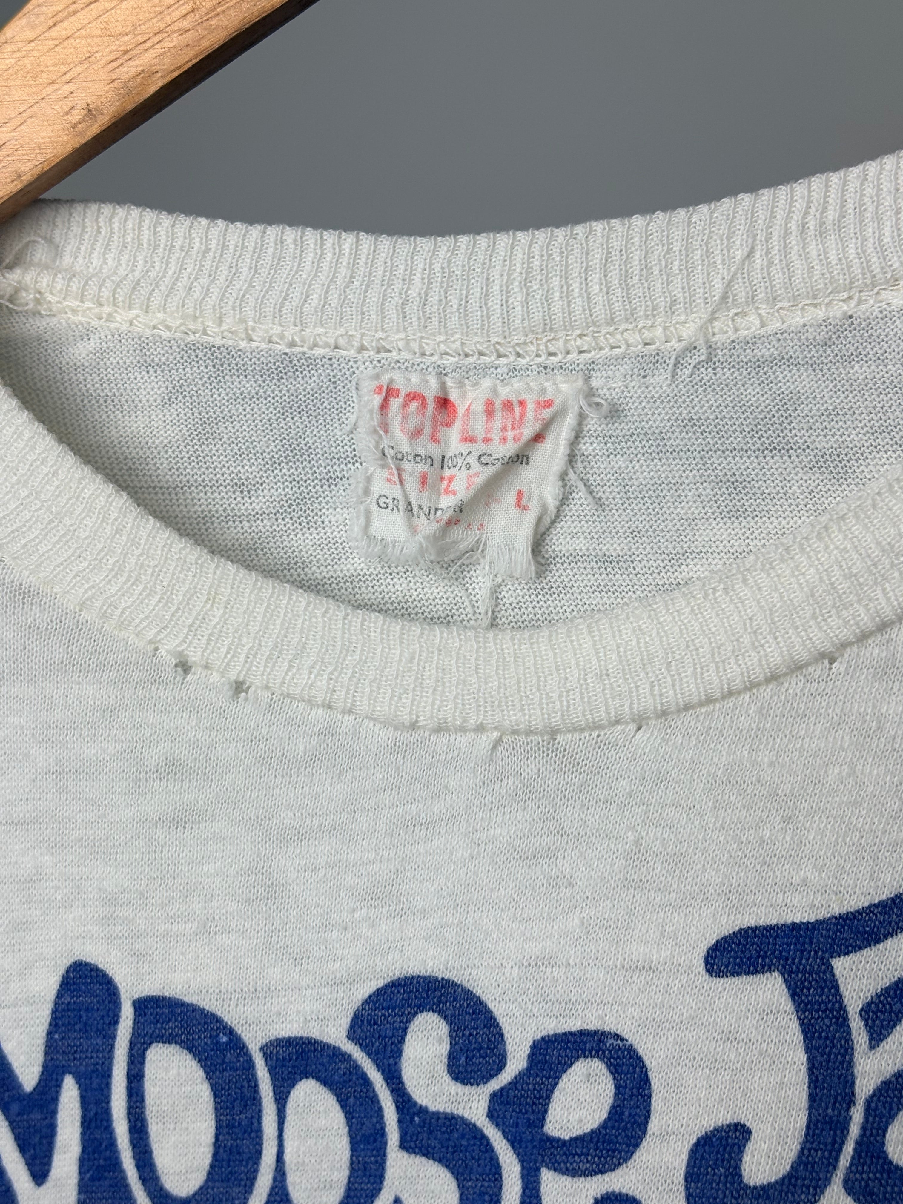 1960's "Moose Jaw" Festival Blue Water Print T-Shirt