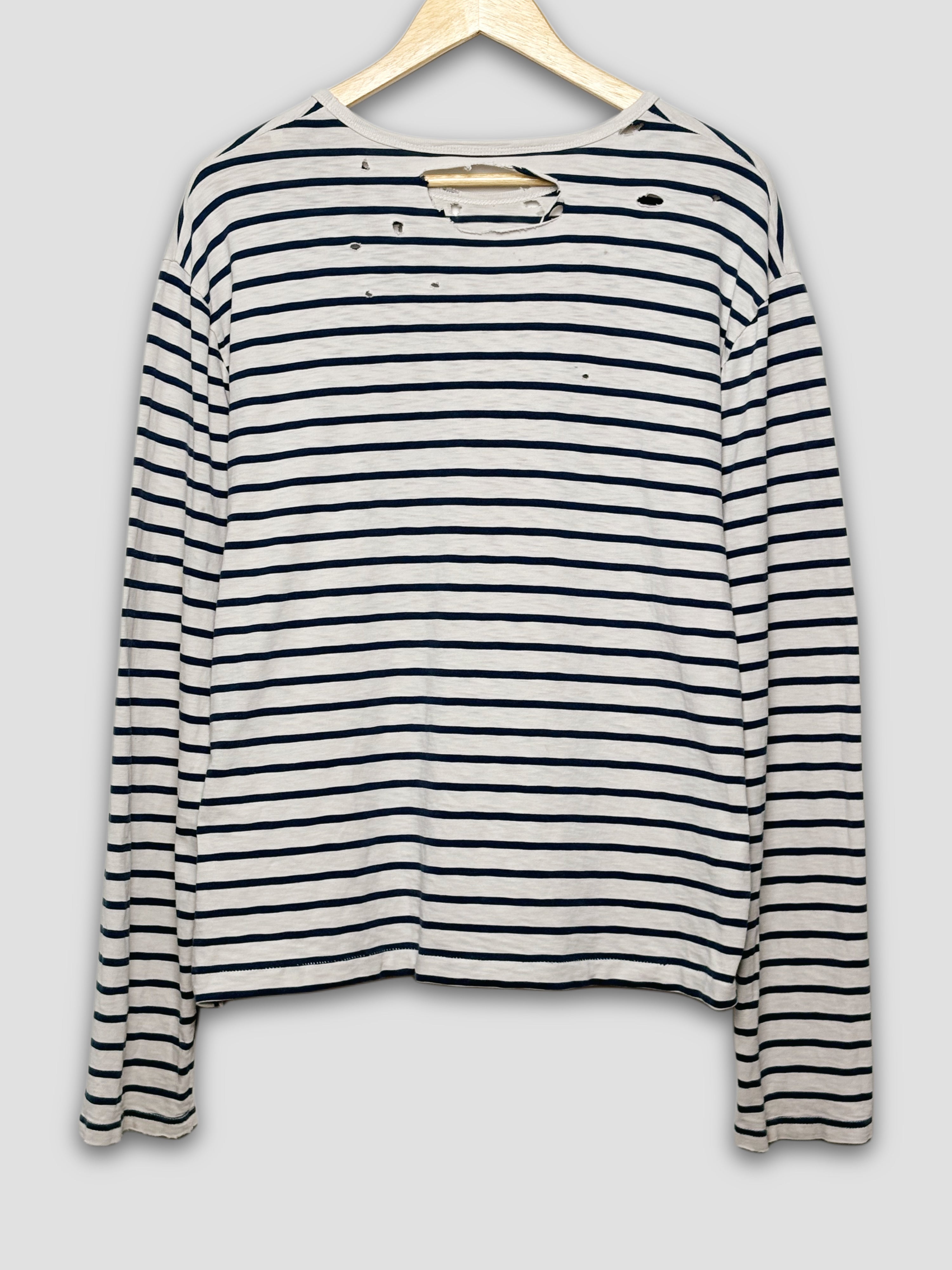 2000’s Distressed Striped LongSleeve Shirt