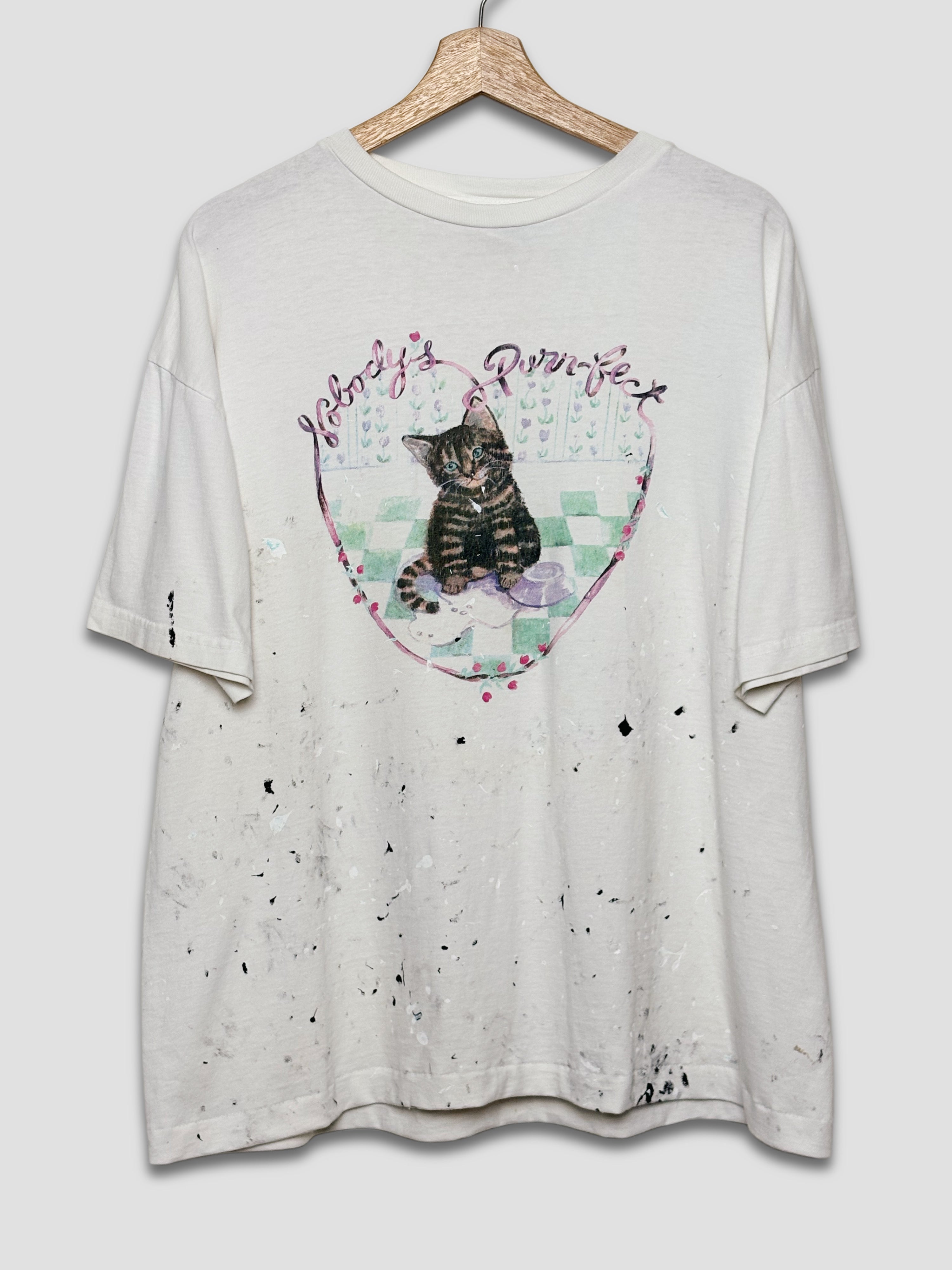 Cat T-Shirt With Paint Splatter