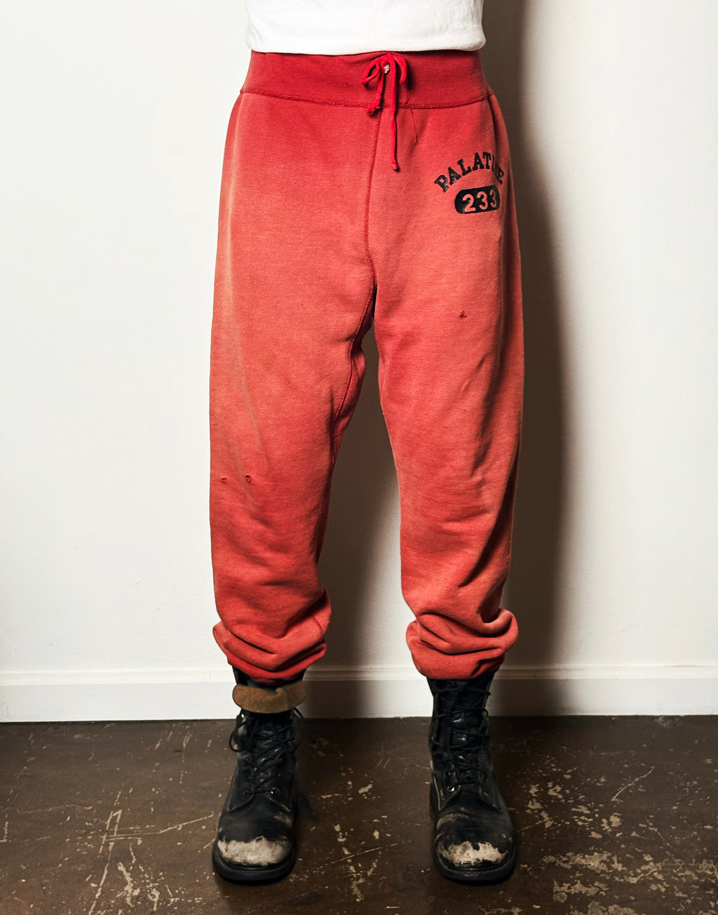 50’s 60’s Red “Palatine 223”Cotton SweatPants | Faded