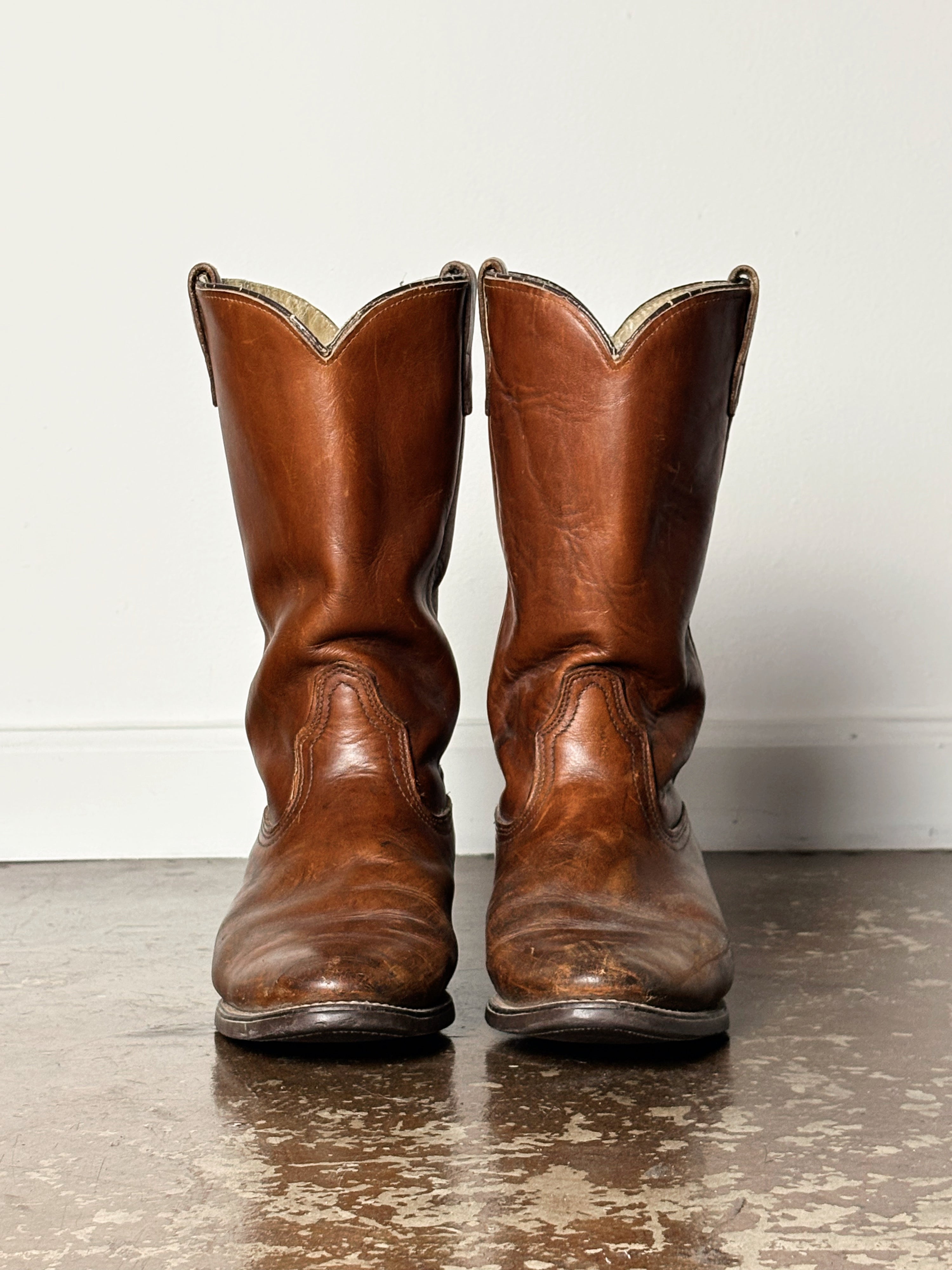Vintage Brown Leather Boots (Roper)