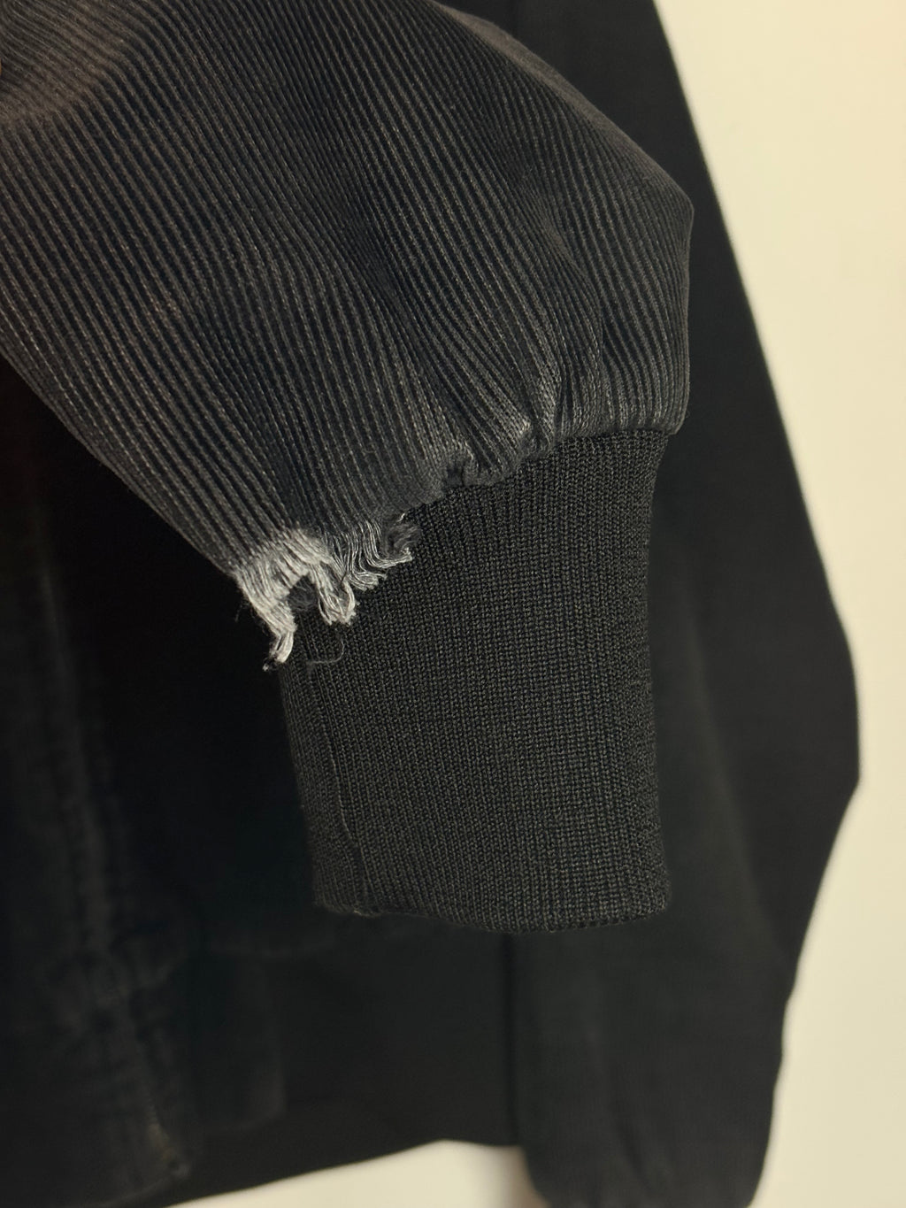 90s Black Corduroy Zip Up Jacket