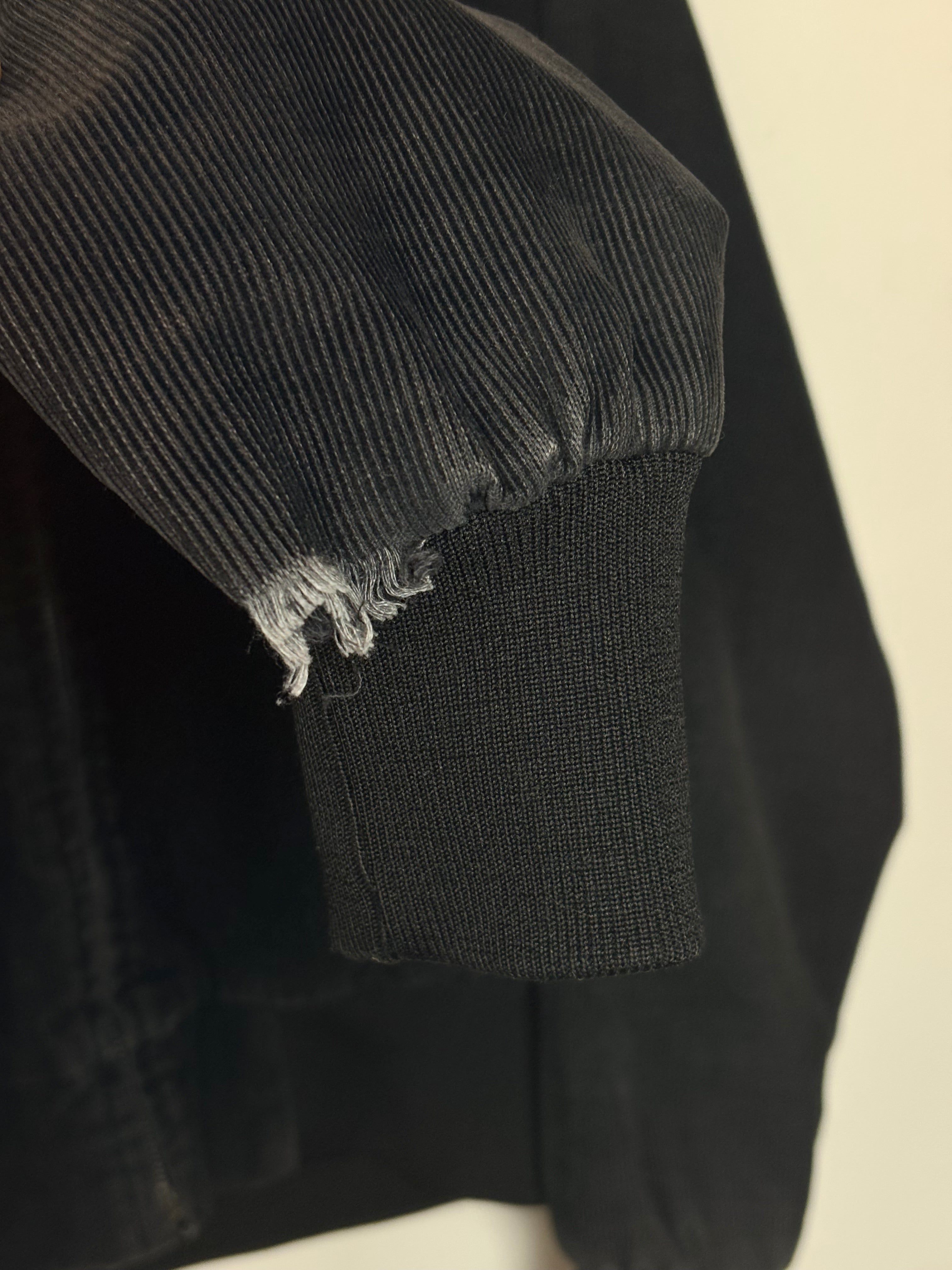 90s Black Corduroy Zip Up Jacket