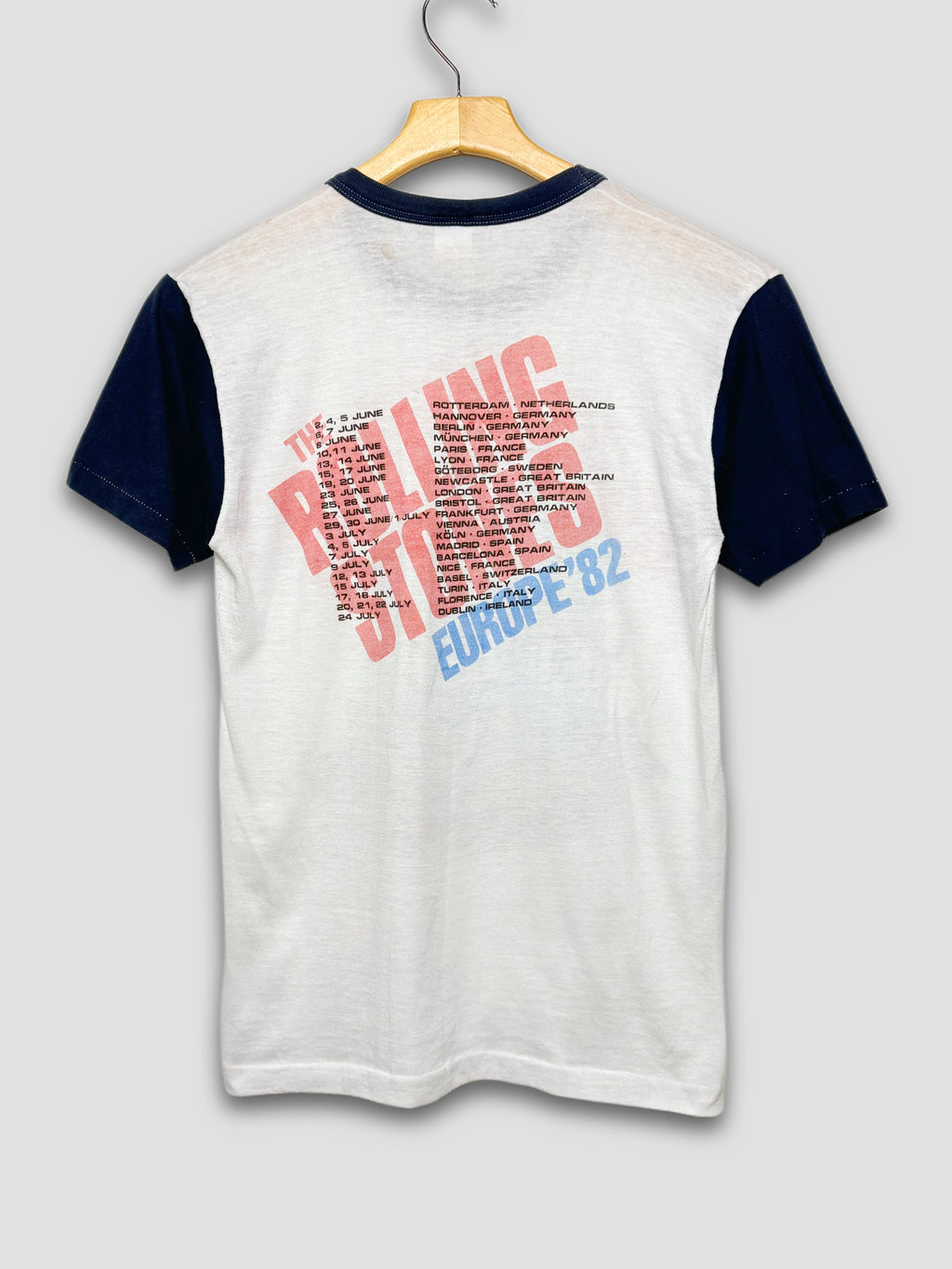 1982 The Rolling Stones Europe Tour Ringer T-Shirt