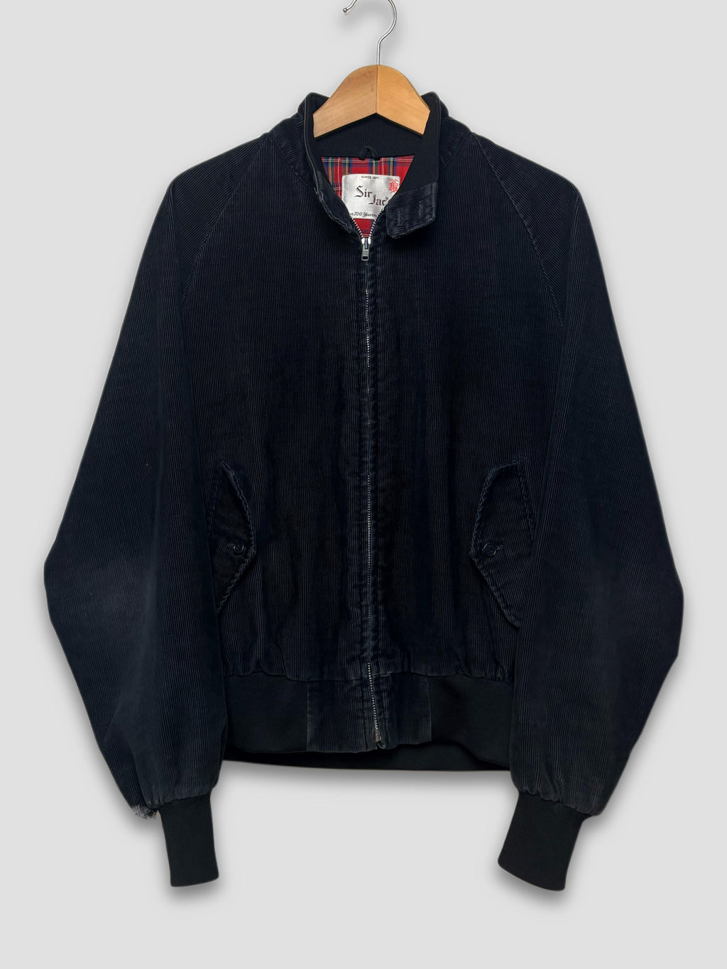 90s Black Corduroy Zip Up Jacket