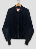 90s Black Corduroy Zip Up Jacket