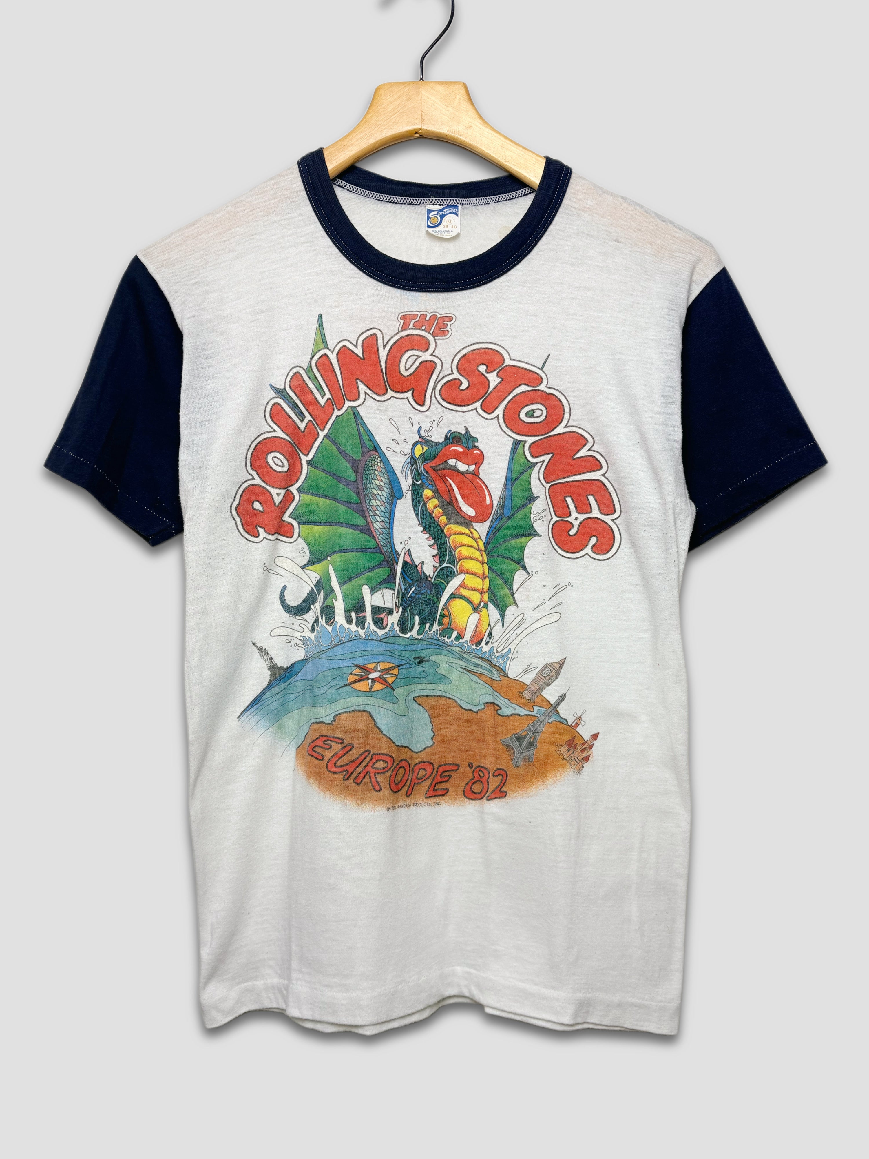 1982 The Rolling Stones Europe Tour Ringer T-Shirt