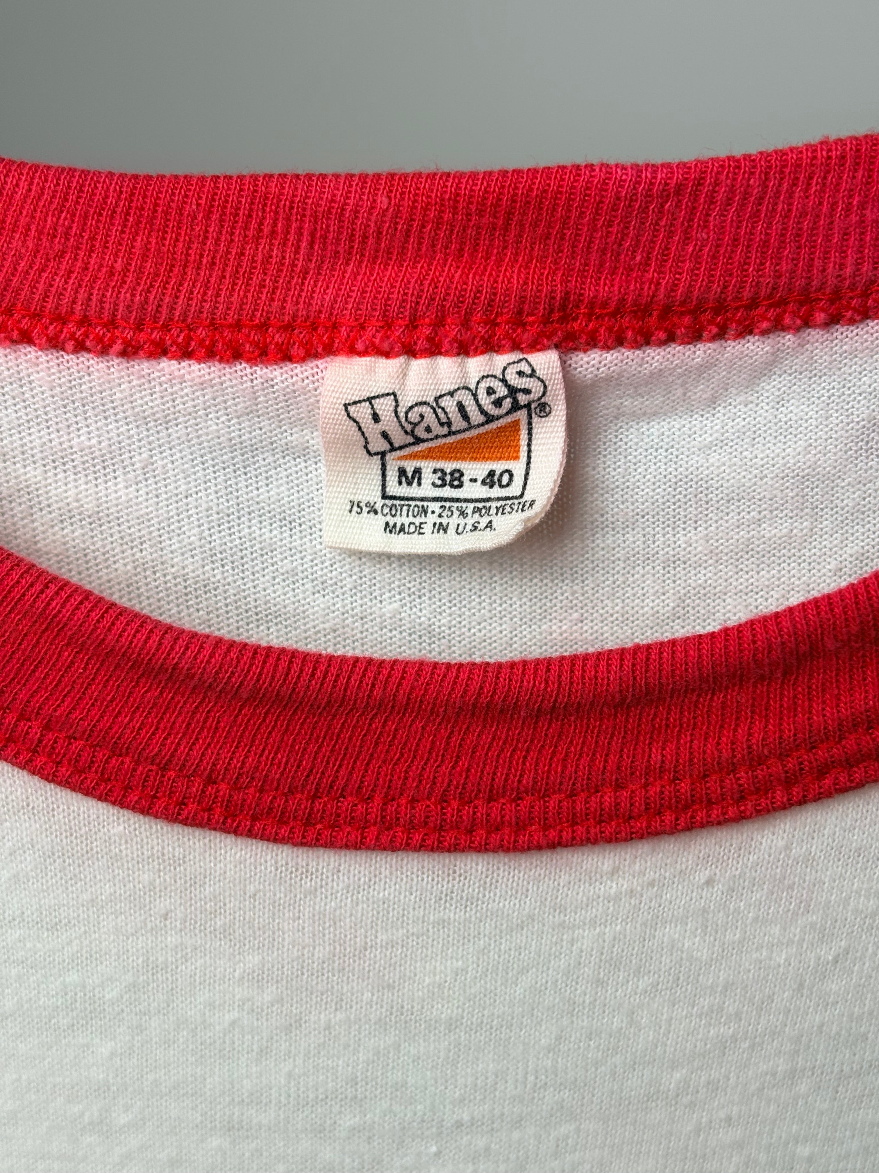 Vintage 1980 New York Rainbow Ringer T-Shirt
