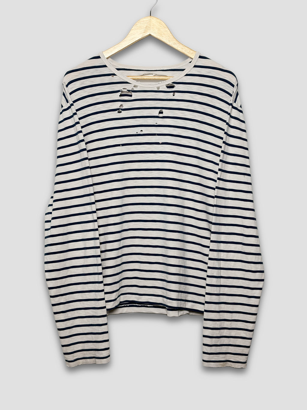 2000’s Distressed Striped LongSleeve Shirt