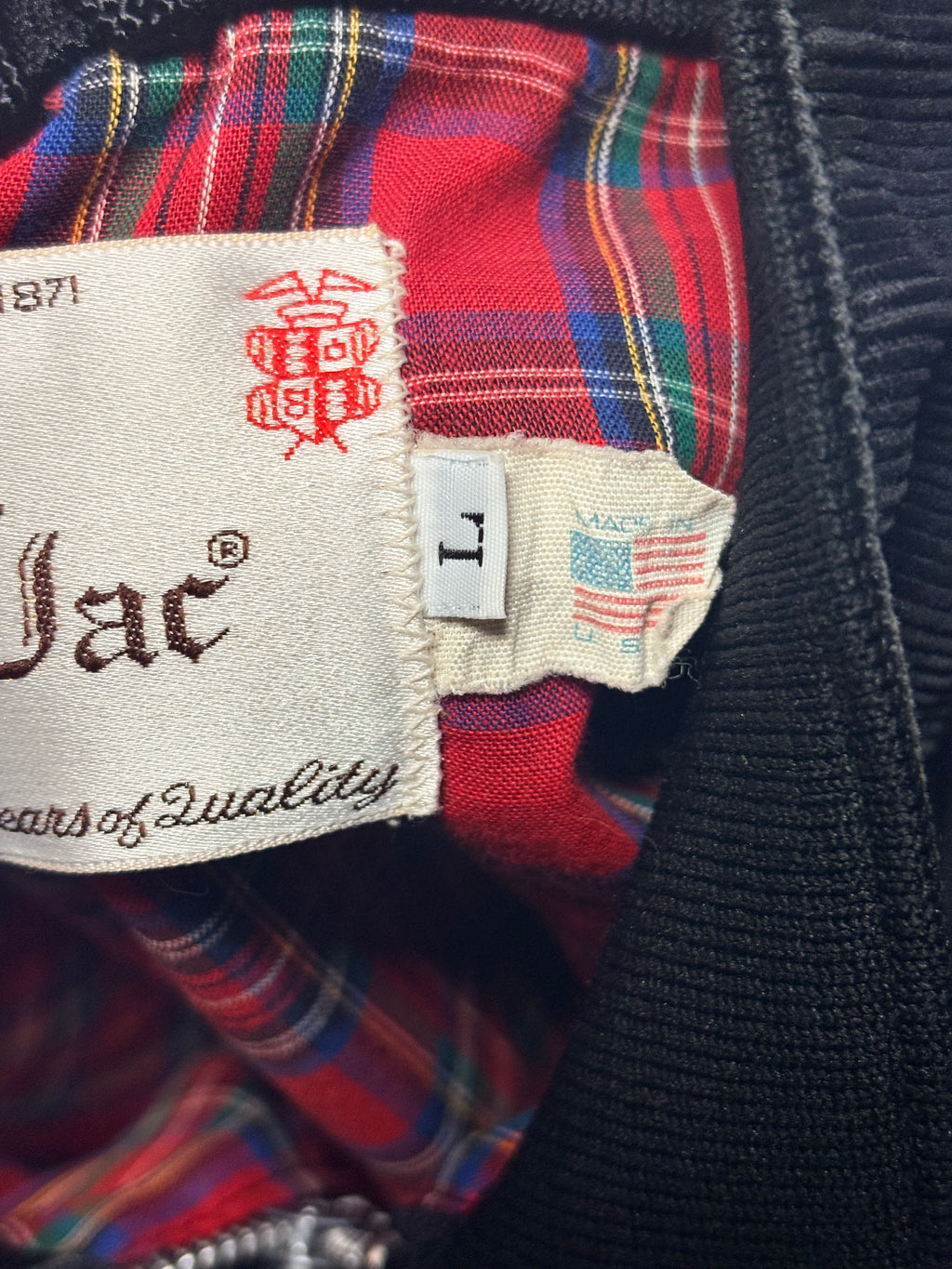 90s Black Corduroy Zip Up Jacket