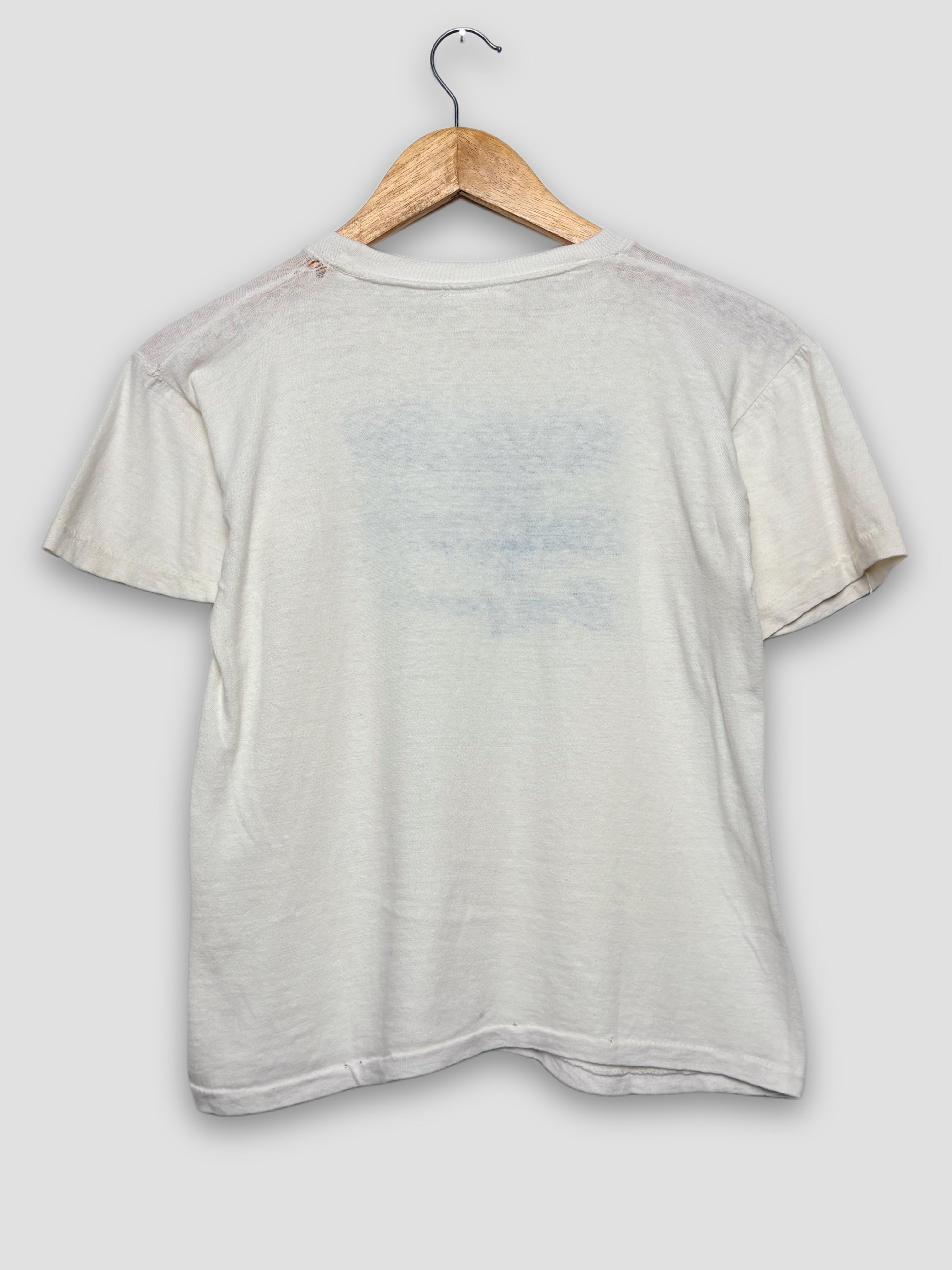 1960's "Moose Jaw" Festival Blue Water Print T-Shirt
