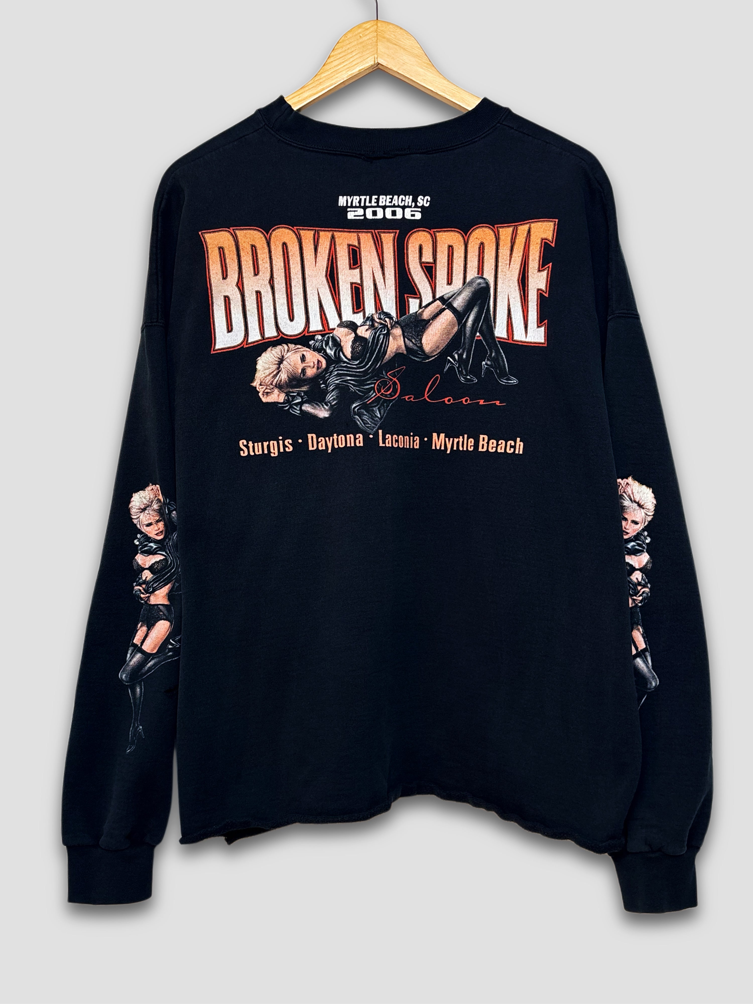 2006 “Broken Spoke” Biker Chick Sweatshirt
