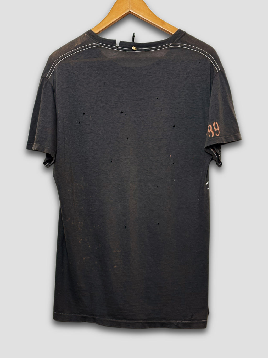 Vintage 80’s 90’s “1234567890” Faded (Bleach) T-Shirt